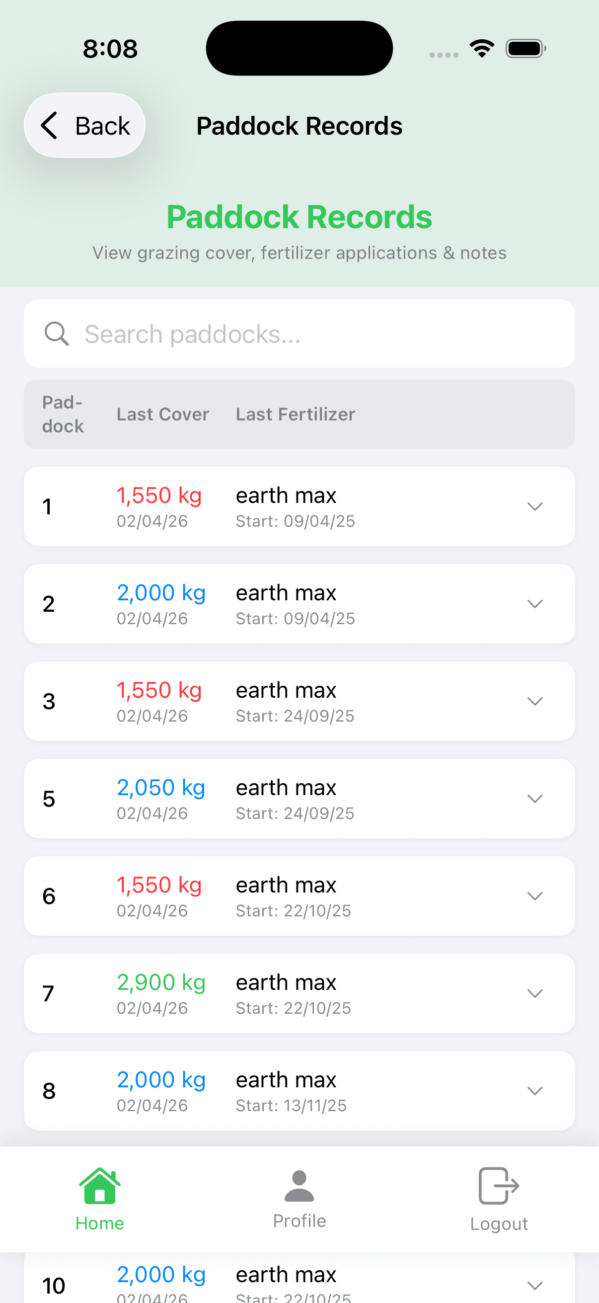 AgriSense app screenshot 2
